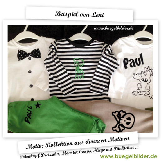 Kundenfoto von Leni - Kollektion mit Aufbüglern selbst gestalten Kundenfoto - Kollektion mit Aufbüglern selbst gestalten