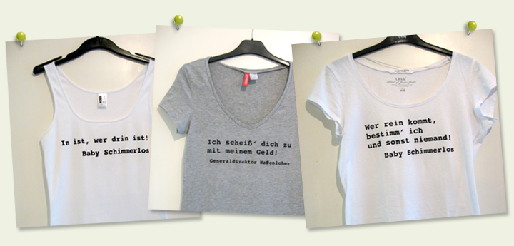 Sprüche zum Aufbügeln bei Oskar