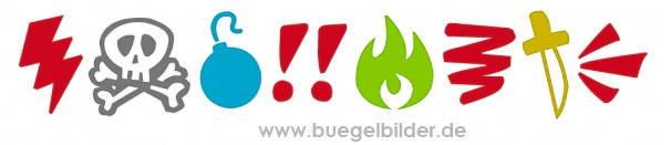 B&uuml;gelbild Pirat, Applikation Totenkopf