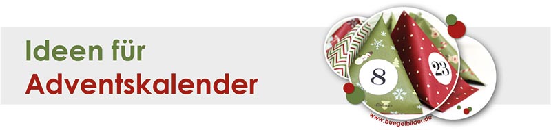 Idee für Adventskalender basteln - Kalender aus Papier basteln - Kalender nähen