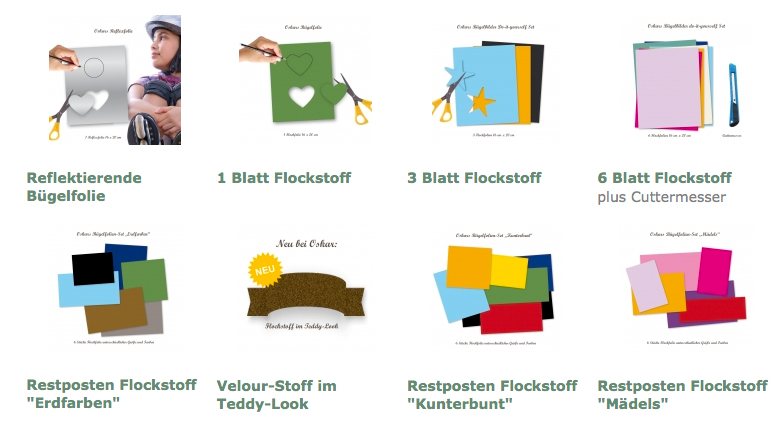 Bügelfolie in vielen Varianten auf einen Blick