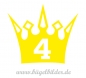Krone mit Zahl zum Aufbügeln für den Geburtstag
