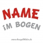 Name im Bogen