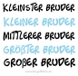 Aufbügler für Geschwister zum Aufbügeln, kleiner Bruder, großer Bruder