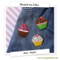 Gestickte Muffins sind auf Jeansstoff ein echter Hingucker!
