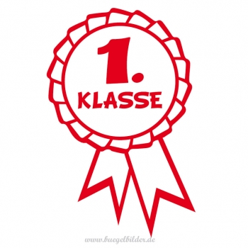 Rosette: 1. Klasse