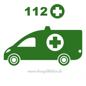 Krankenwagen - Aufnäher für Kinder zum Aufbügeln