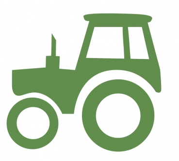 Aufbügler Traktor für Kinder aus Flockstoff