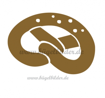 Eine frische Brezel zum Aufbügeln