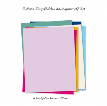 6 Blatt Flockstoff / Bügelfolien