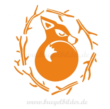 So sieht das Bügelbild Fuchs im Wintschlaf aus.
