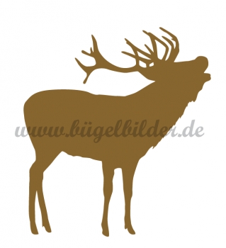 Röhrender Hirsch zum Aufbügeln