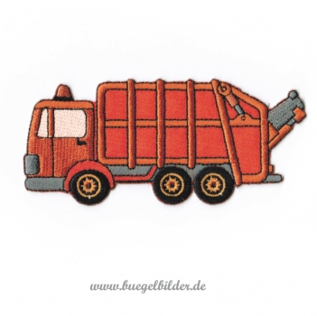 Müllauto zum Aufbügeln für kleine Jungs