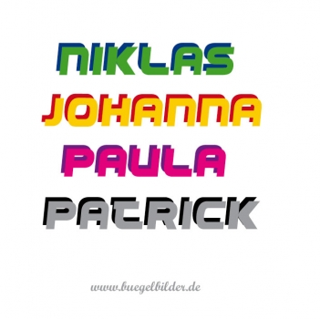 Name in 3 D-Optik