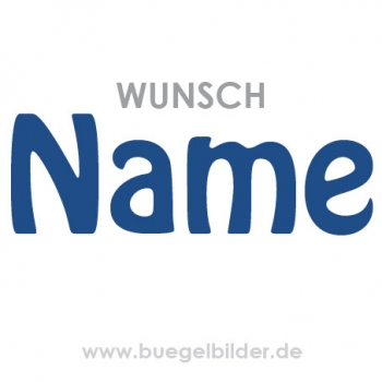 So sieht der Name zum Aufbügeln in der Schrift Solo aus.