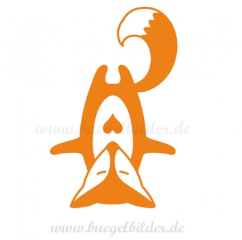 So sieht das Bügelbild Purzel-Fuchs aus.