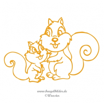 Mama-Eichhorn liebt Eichhörnchen
