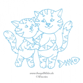 Mama-Katze liebt Kätzchen