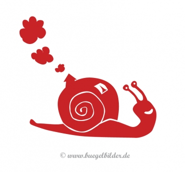 lustige Wanderschnecke Schnecke zum Aufbügeln