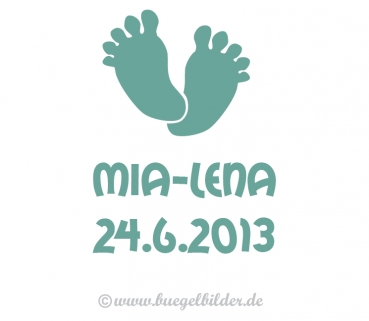 Fußabdruck mit Namen