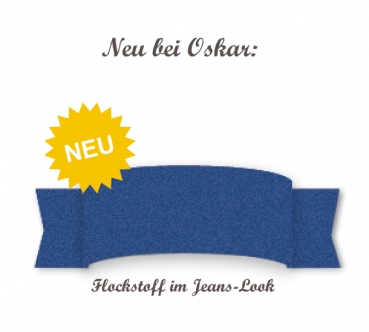 Velour-Stoff im Jeans-Look