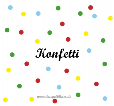 Konfetti zum Aufbügeln