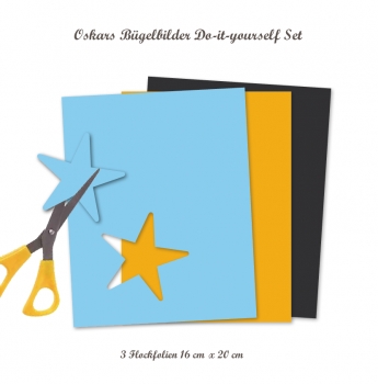 3 Blatt Flockstoff / Bügelfolie