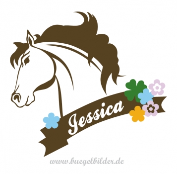 Pferd mit Namen nach Wunsch