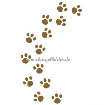 12 Pfoten zum Aufbügeln aus samtweichem Velours/Flockstoff