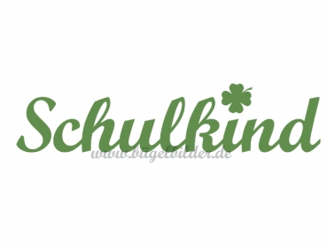 Schriftzug Schulkind zum Aufbügeln