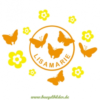 Schulkind Schmetterlinge