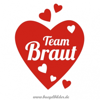 JGA - Team Braut mit Herz