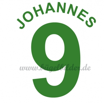 Trikotzahl zum Aufbügeln mit eigenem Namen