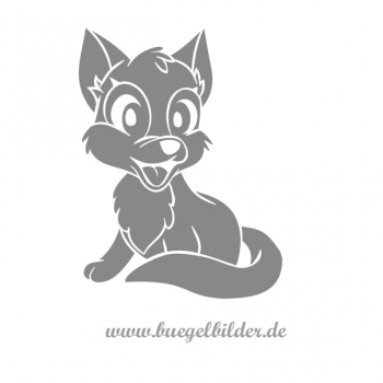 Aufbügler Wolf aus Velours