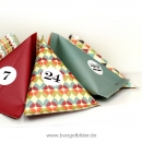 Adventskalender Set Dreieckschachteln "Retro"