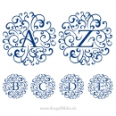 Große Initialien und Buchstaben zum Aufbügeln.