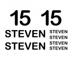 Bügelbild für den Sport: großes Set mit Name und Zahl zum Aufbügeln