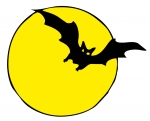 Fledermaus im Mondschein