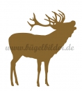 Röhrender Hirsch zum Aufbügeln