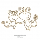 Mama-Affe liebt Äffchen