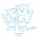 Mama-Katze liebt Kätzchen