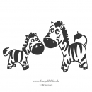 Mama-Zebra liebt Mini-Zebra