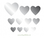 Reflektierende Herzen