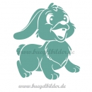 Aufbügler Hase aus Velours