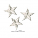Aufbügler "3 silberne Sterne"