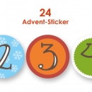 Advent-Sticker "Kunterbunt"