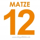 Aufbügler für Trikot: Name und Zahl