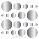 Punkte in vielen Größen als reflektierende Bügelfolie