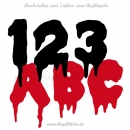 So sehen die blutenden Zahlen und Buchstaben aus